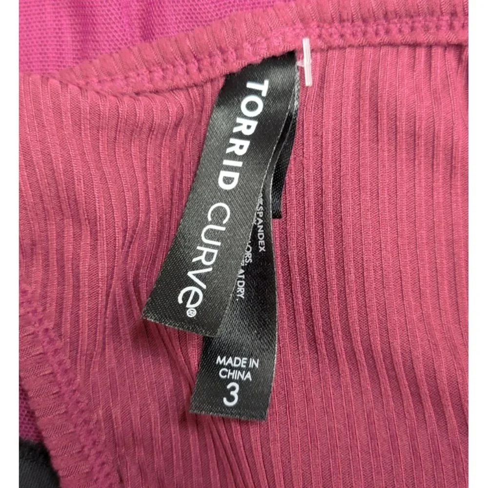 2 ~ Torrid 3 Lightly Lined Rib Henley Bralettes 3X 22 24 - Picture 9 of 11